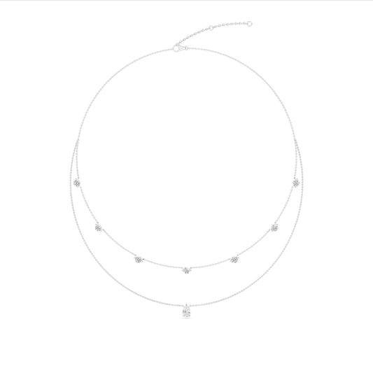 Lab Grown Diamond Layered Necklace N08231-2.15CT-18IN