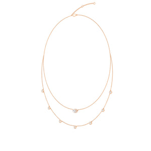 Lab Grown Diamond Layered Necklace N08234-1.15CT-18IN