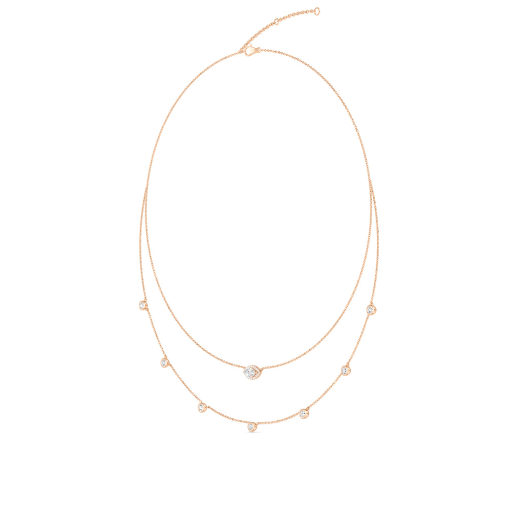 Lab Grown Diamond Layered Necklace N08234-1.15CT-18IN
