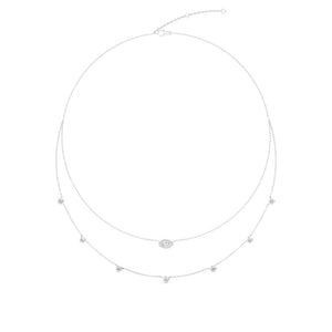 Lab Grown Diamond Layered Necklace N08234-1.15CT-18IN