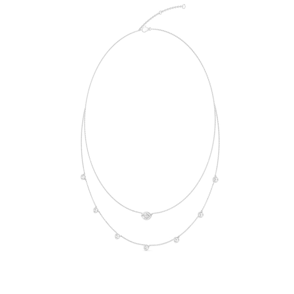 Lab Grown Diamond Layered Necklace N08234-1.15CT-18IN