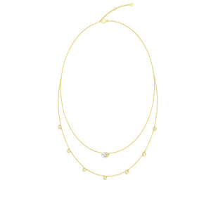 Lab Grown Diamond Layered Necklace N08234-1.15CT-18IN