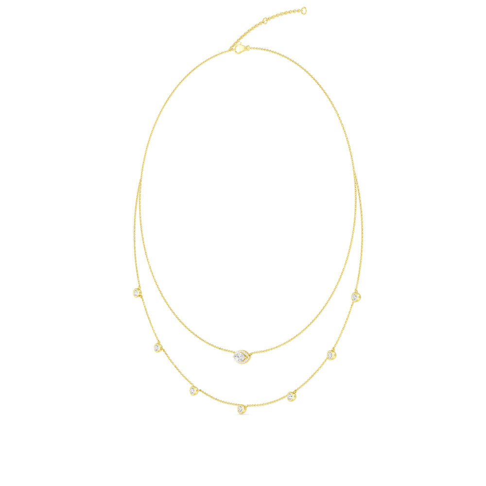 Lab Grown Diamond Layered Necklace N08234-1.15CT-18IN