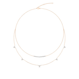 Lab Grown Diamond Layered Necklace N08235-2-18IN
