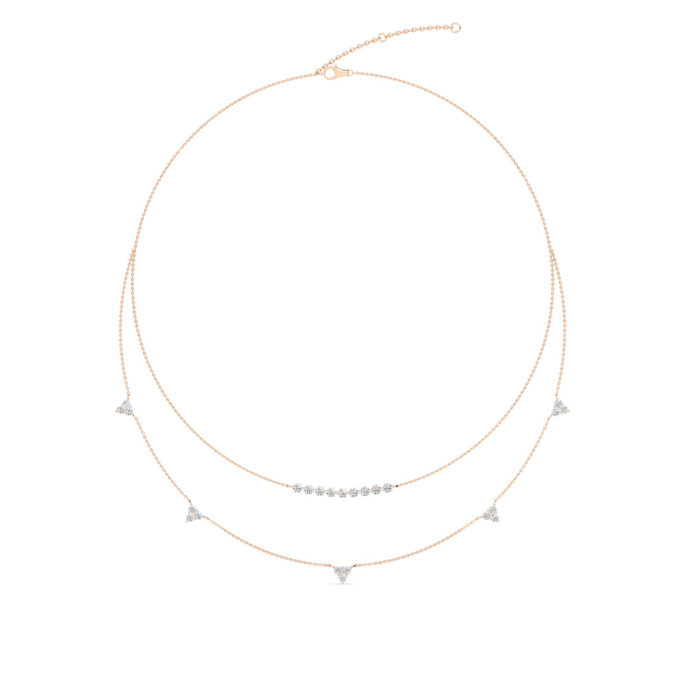 Lab Grown Diamond Layered Necklace N08235-2-18IN