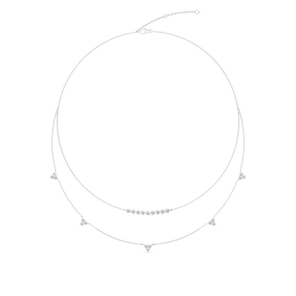 Lab Grown Diamond Layered Necklace N08235-2-18IN