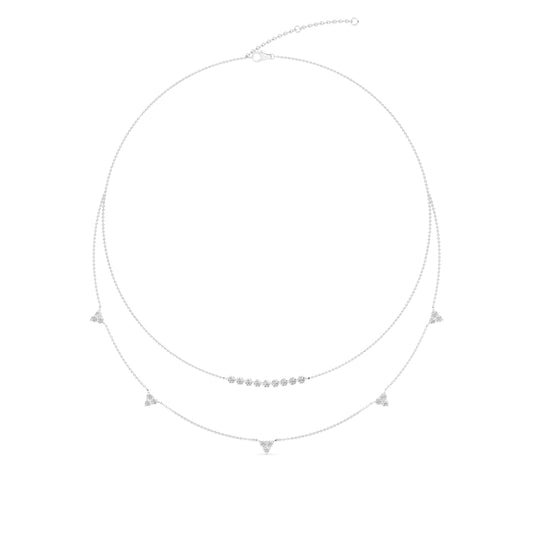 Lab Grown Diamond Layered Necklace N08235-2-18IN