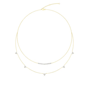 Lab Grown Diamond Layered Necklace N08235-2-18IN