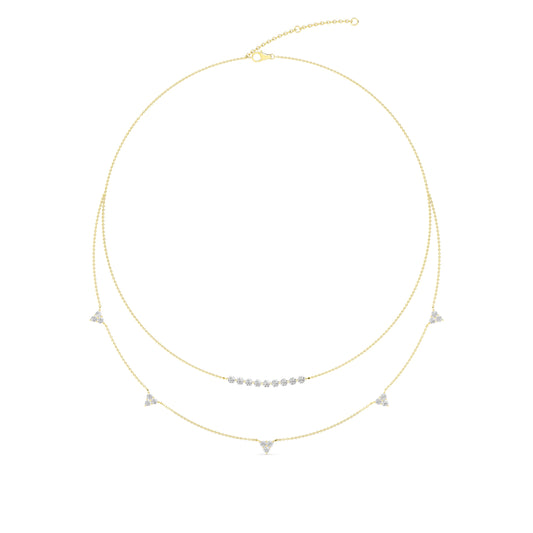 Lab Grown Diamond Layered Necklace N08235-2-18IN