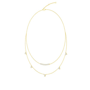 Lab Grown Diamond Layered Necklace N08235-2-18IN