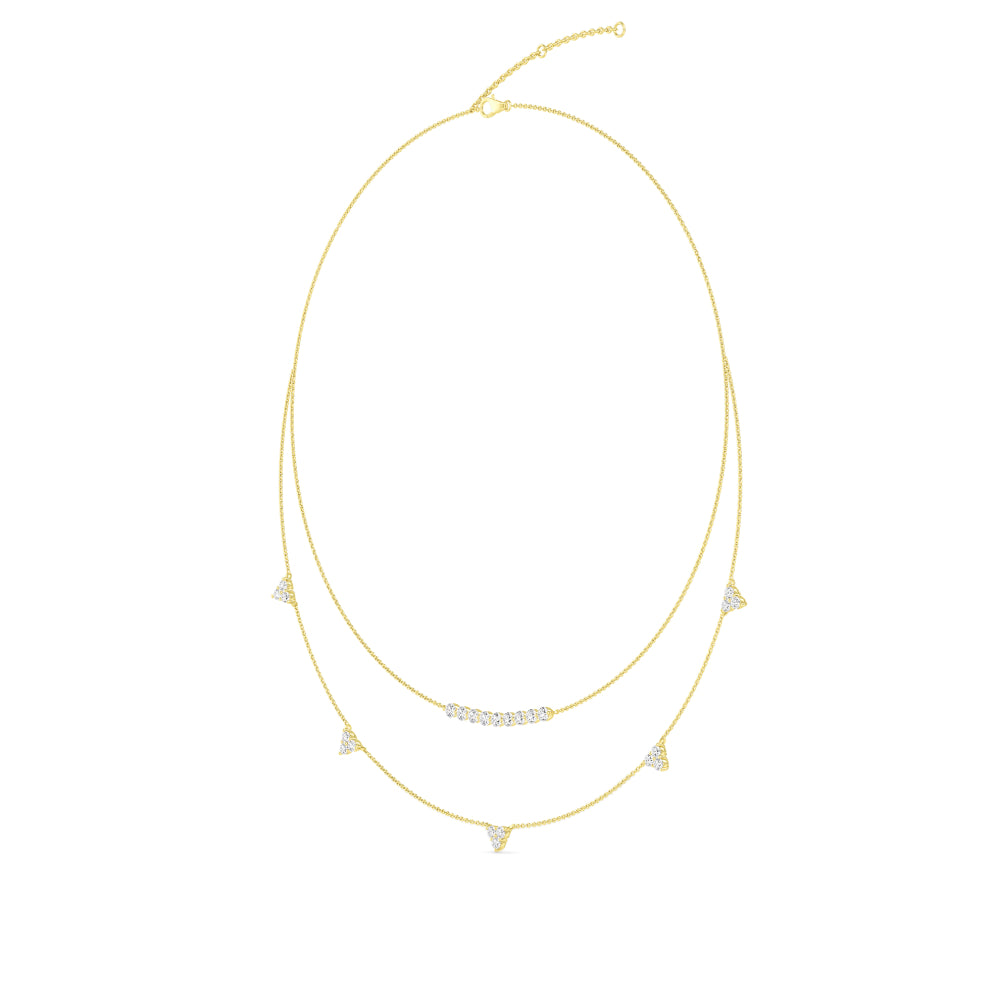 Lab Grown Diamond Layered Necklace N08235-2-18IN