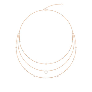 Lab Grown Diamond Layered Necklace N08238-1.25CT-18IN