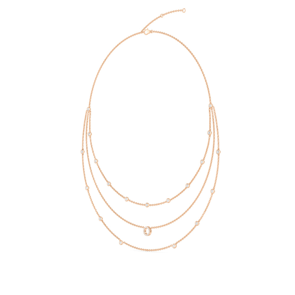 Lab Grown Diamond Layered Necklace N08238-1.25CT-18IN