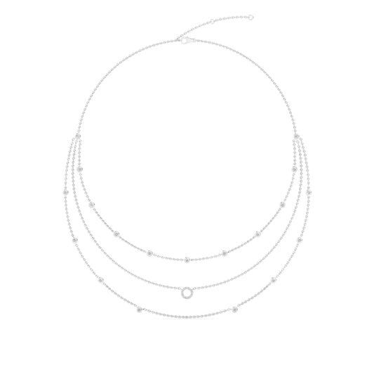 Lab Grown Diamond Layered Necklace N08238-1.25CT-18IN