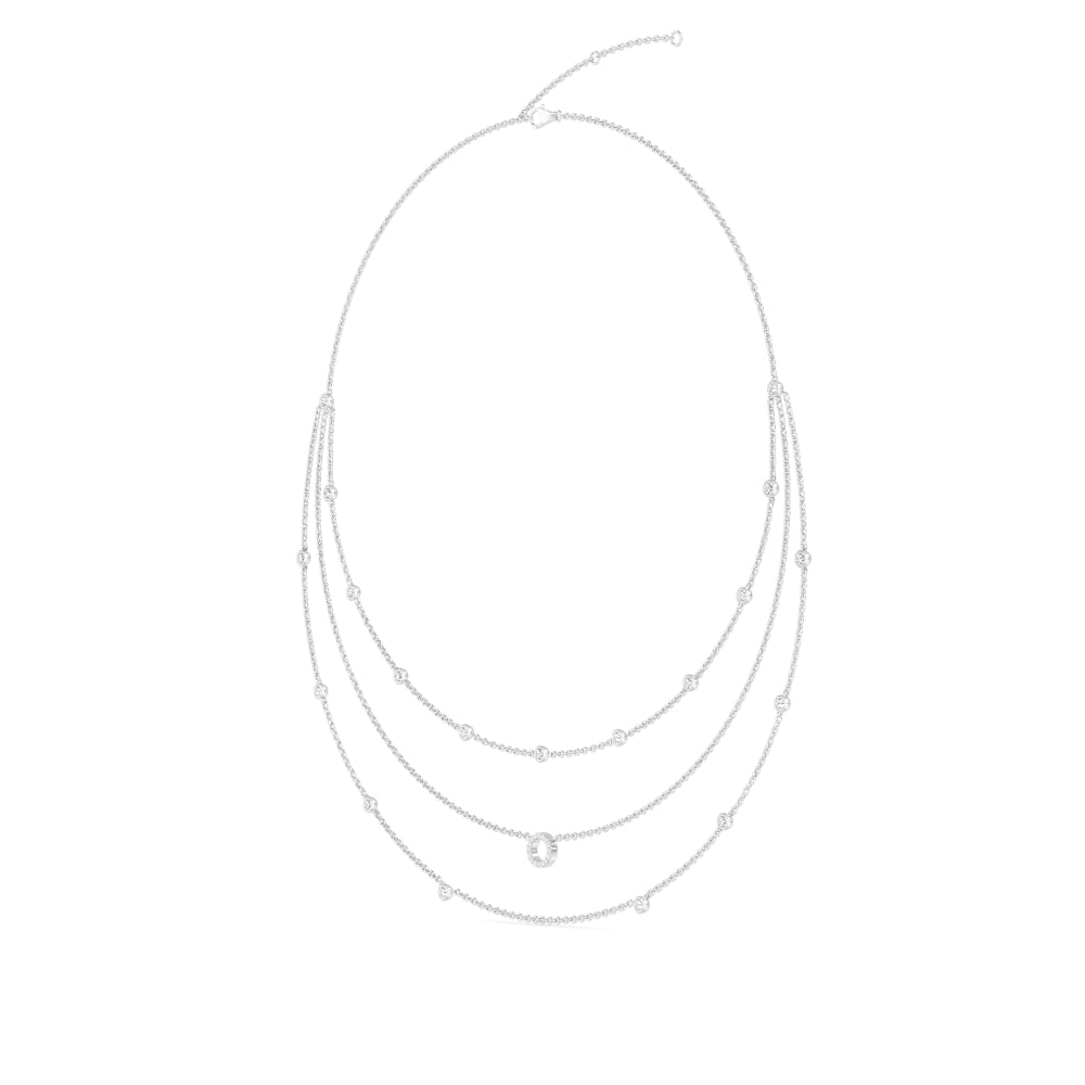Lab Grown Diamond Layered Necklace N08238-1.25CT-18IN