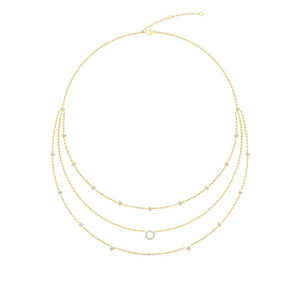 Lab Grown Diamond Layered Necklace N08238-1.25CT-18IN