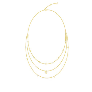 Lab Grown Diamond Layered Necklace N08238-1.25CT-18IN