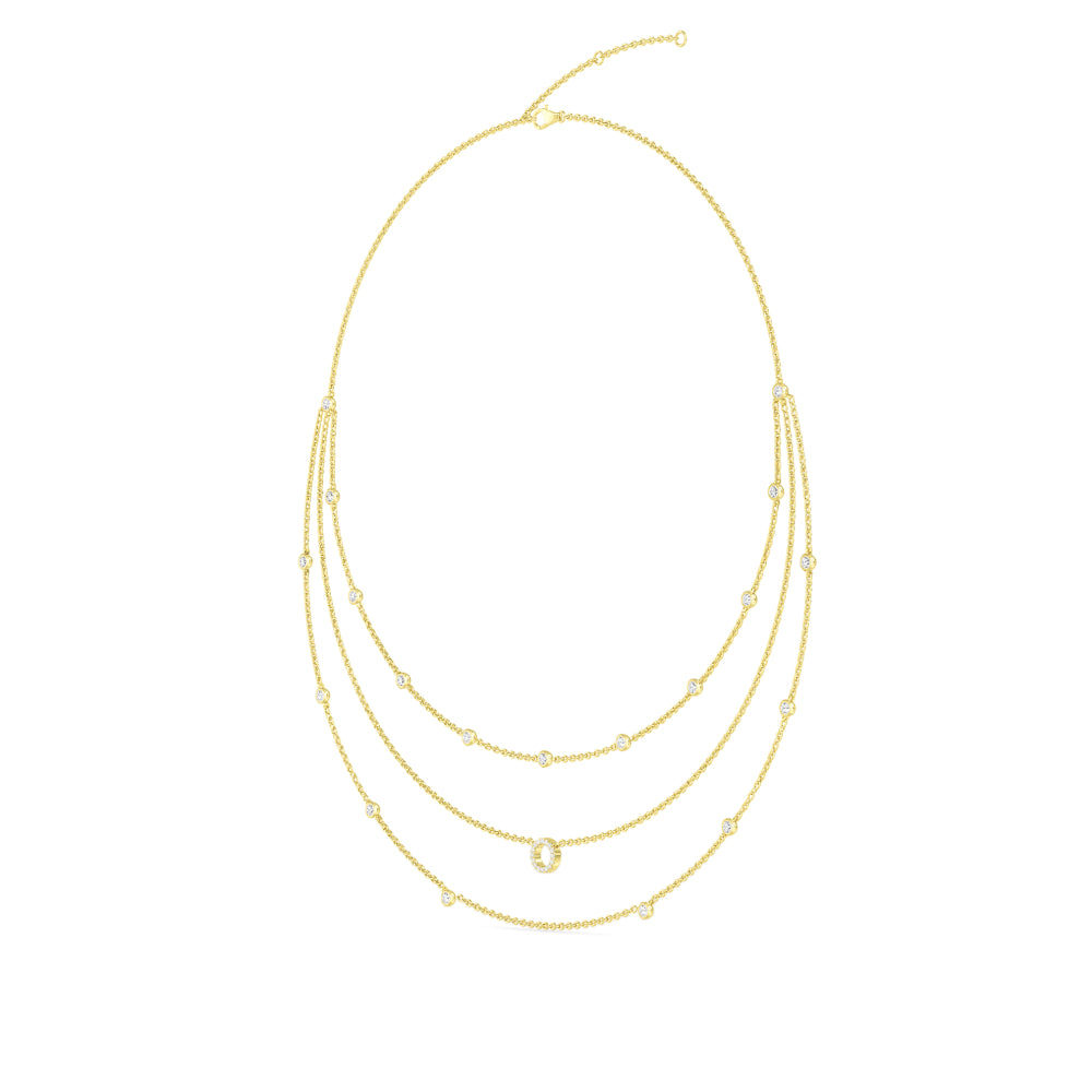 Lab Grown Diamond Layered Necklace N08238-1.25CT-18IN