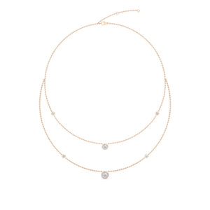 Lab Grown Diamond Layered Necklace N08239-1.38CT-18IN