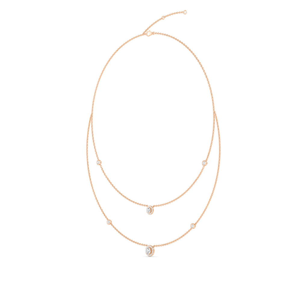 Lab Grown Diamond Layered Necklace N08239-1.38CT-18IN