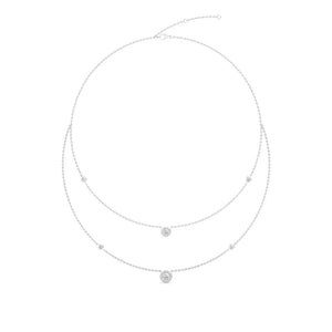 Lab Grown Diamond Layered Necklace N08239-1.38CT-18IN