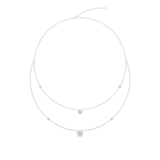 Lab Grown Diamond Layered Necklace N08239-1.38CT-18IN