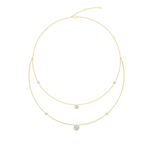Lab Grown Diamond Layered Necklace N08239-1.38CT-18IN
