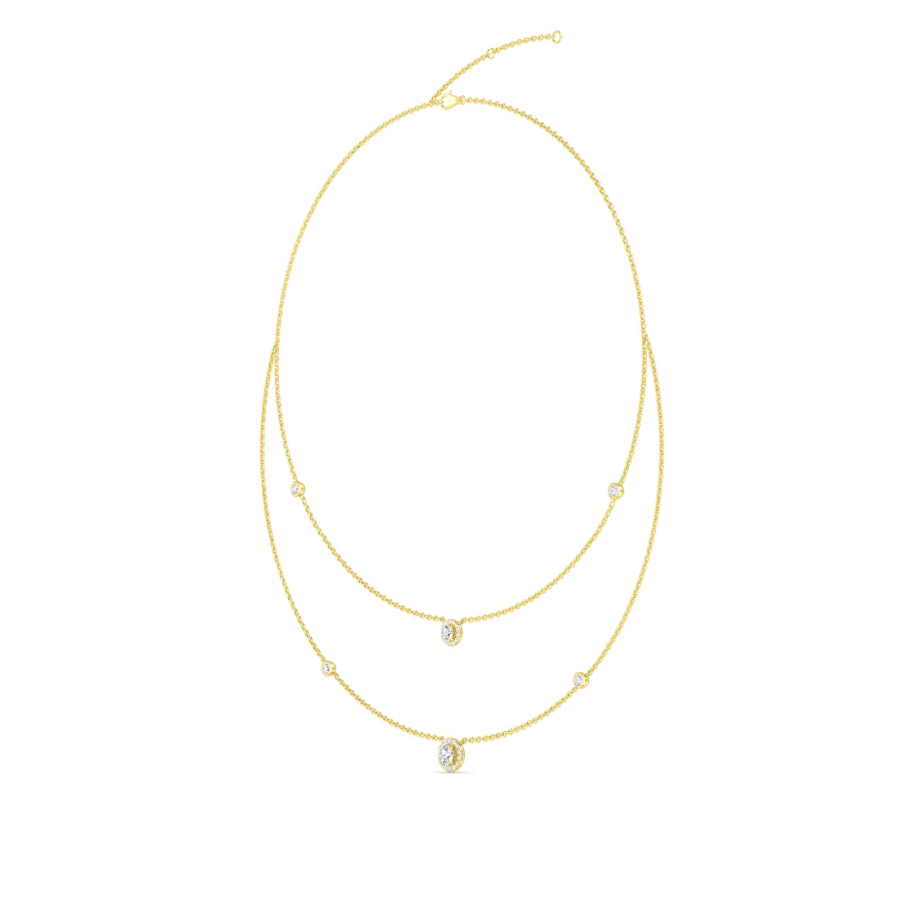 Lab Grown Diamond Layered Necklace N08239-1.38CT-18IN