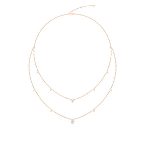 Lab Grown Diamond Layered Necklace N08243-1.5-18IN