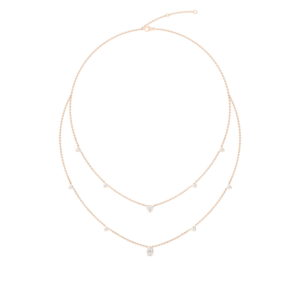 Lab Grown Diamond Layered Necklace N08243-1.5-18IN