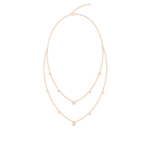 Lab Grown Diamond Layered Necklace N08243-1.5-18IN