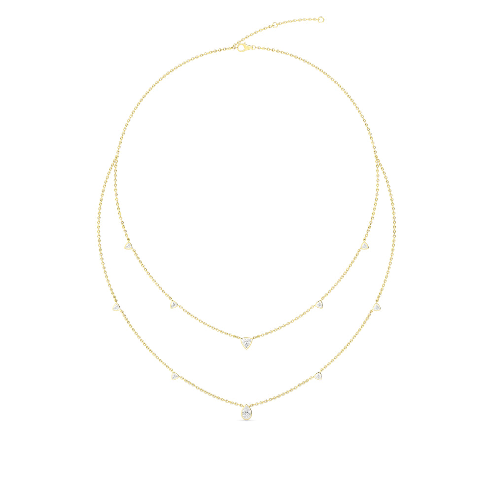 Lab Grown Diamond Layered Necklace N08243-1.5-18IN