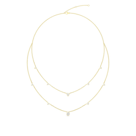 Lab Grown Diamond Layered Necklace N08243-1.5-18IN