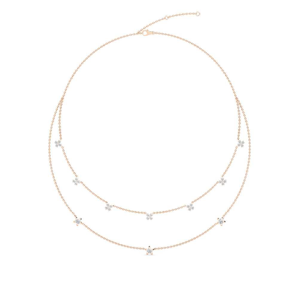 Lab Grown Diamond Layered Necklace N08244-1.75CT-18IN