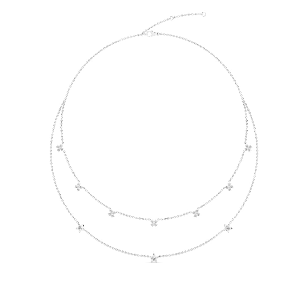 Lab Grown Diamond Layered Necklace N08244-1.75CT-18IN