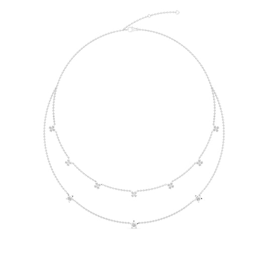Lab Grown Diamond Layered Necklace N08244-1.75CT-18IN