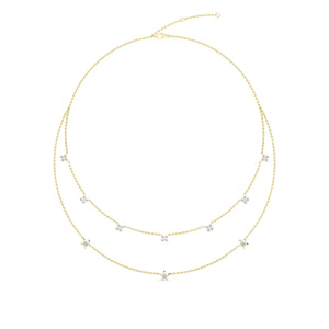 Lab Grown Diamond Layered Necklace N08244-1.75CT-18IN