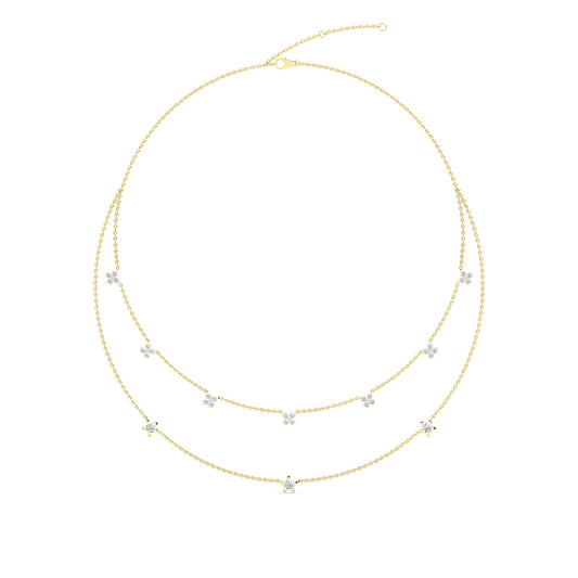 Lab Grown Diamond Layered Necklace N08244-1.75CT-18IN