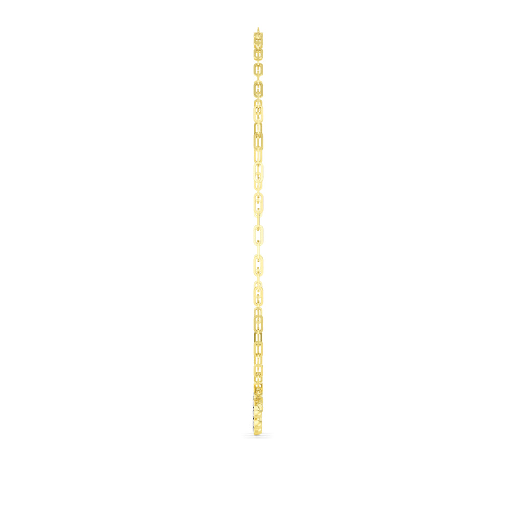 18K Yellow Gold Lab Grown Diamond Paper Clip Necklace N08248-3.75CT-18IN
