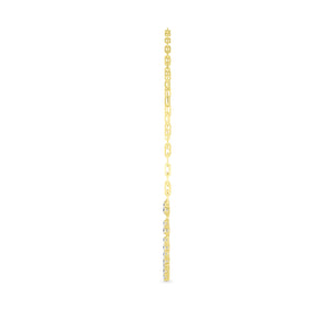 18K Yellow Gold Lab Grown Diamond Paper Clip Necklace N08249-4.33CT-18IN-18IN