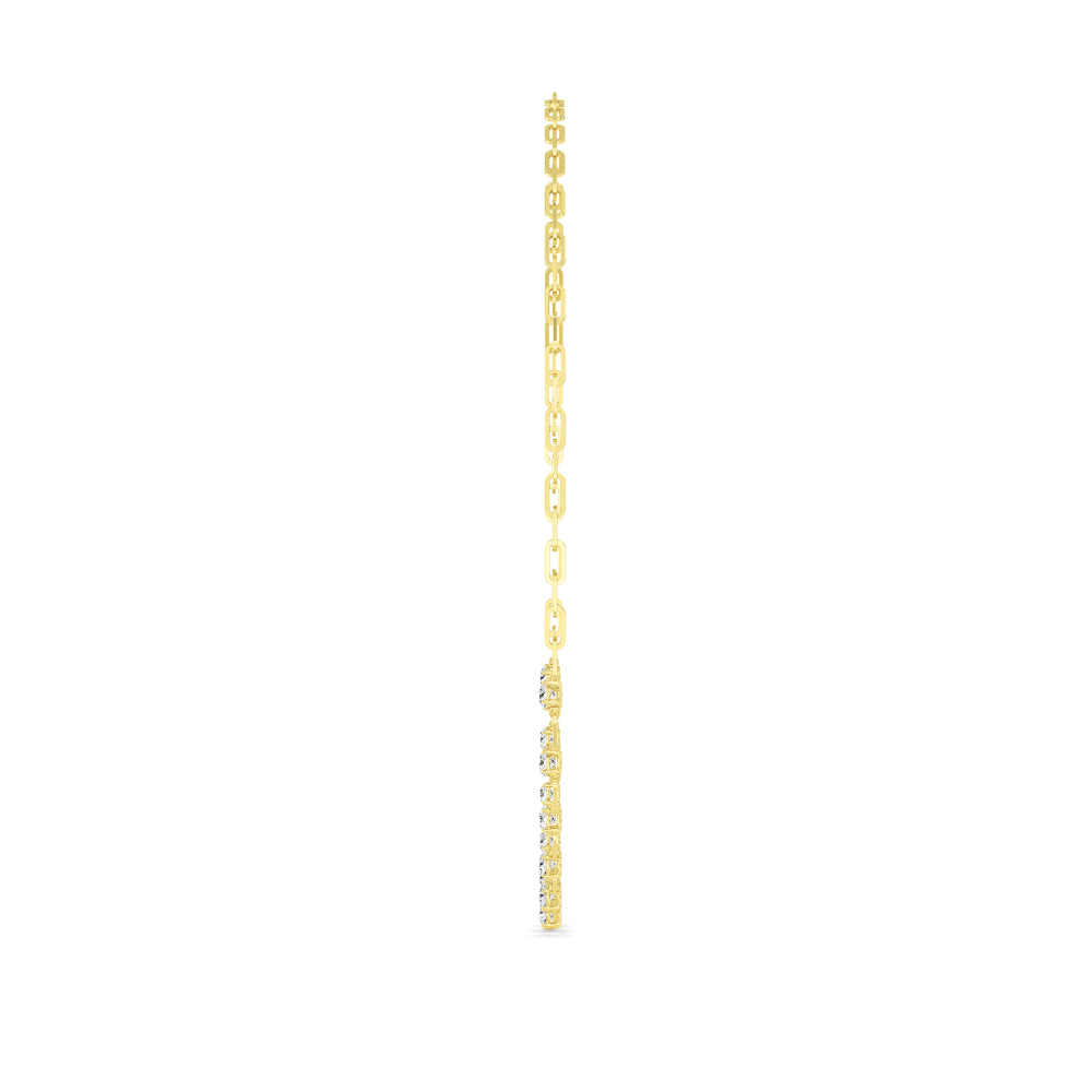 18K Yellow Gold Lab Grown Diamond Paper Clip Necklace N08249-4.33CT-18IN-18IN