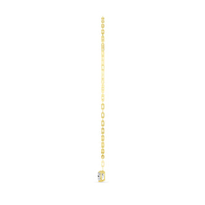 18K Yellow Gold Lab Grown Diamond Paper Clip Necklace N08257HT-7-18IN