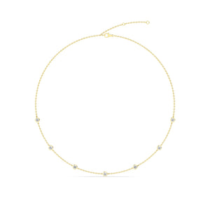 18K Yellow Gold Lab Grown Diamond Paper Clip Necklace N08258-4.63CT-18IN