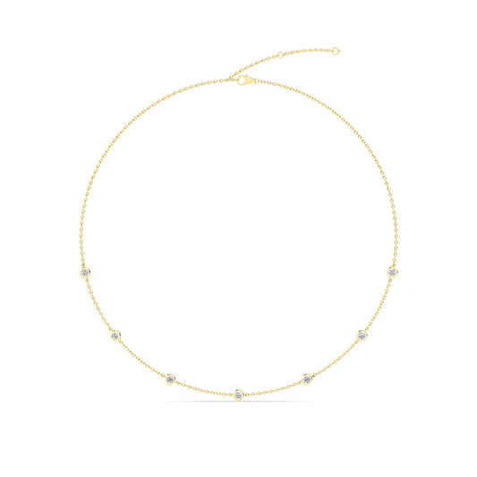 18K Yellow Gold Lab Grown Diamond Paper Clip Necklace N08258-4.63CT-18IN