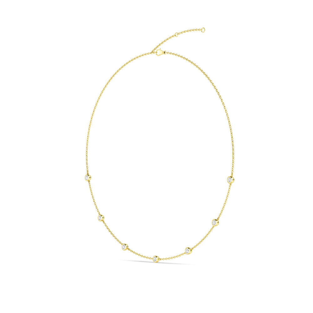 18K Yellow Gold Lab Grown Diamond Paper Clip Necklace N08258-4.63CT-18IN