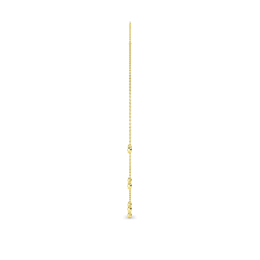 18K Yellow Gold Lab Grown Diamond Paper Clip Necklace N08258-4.63CT-18IN