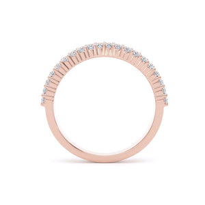 4.3MM Band Round Brilliant Cut - Triple Row Claw (TRC)