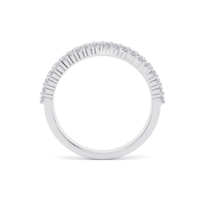 4.3MM Band Round Brilliant Cut - Triple Row Claw (TRC)