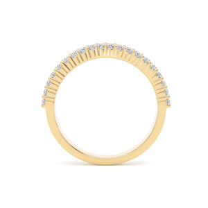 4.3MM Band Round Brilliant Cut - Triple Row Claw (TRC)
