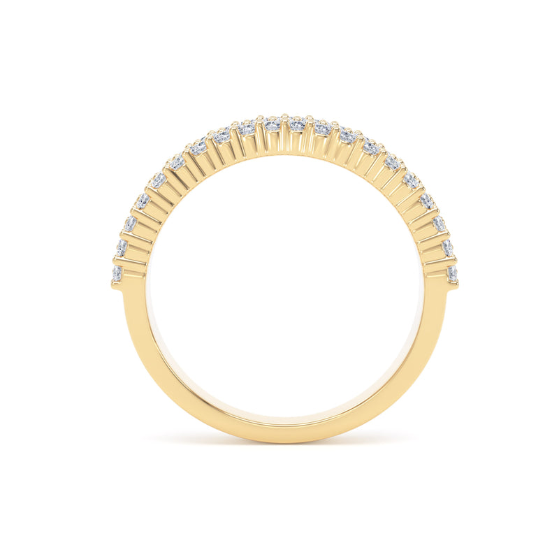 4.3MM Band Round Brilliant Cut - Triple Row Claw (TRC)